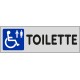 CARTELLO ADESIVO TOILETTE DISABILI M.F.  MIS. 150X50