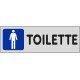 CARTELLO ADESIVO TOILETTE UOMO MIS. 150X50