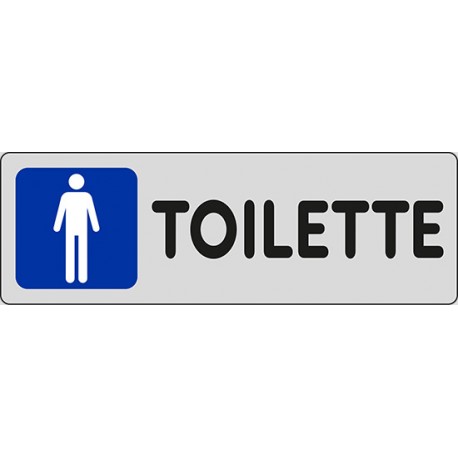 CARTELLO ADESIVO TOILETTE UOMO MIS. 150X50