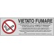 CARTELLO ALLUMINIO VIETATO FUMARE  MIS. 300X10