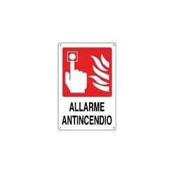 PULSANTE ALLARME  ANTINCENDIO MIS. 180X120 ALLUMINIO