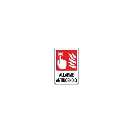 PULSANTE ALLARME  ANTINCENDIO MIS. 180X120 ALLUMINIO