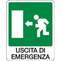 USCITA DI EMERGENZA  SX MIS. 180X120 ALLUMINIO