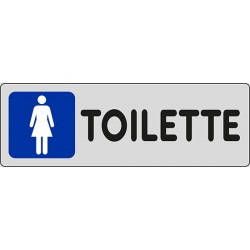 CARTELLO ADESIVO TOILETTE DONNA  MIS. 165X50