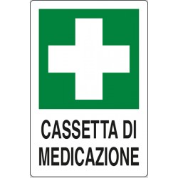 CARTELLO ALLUMINIO CASSETTA DI MEDICAZIONE MIS. 330X500