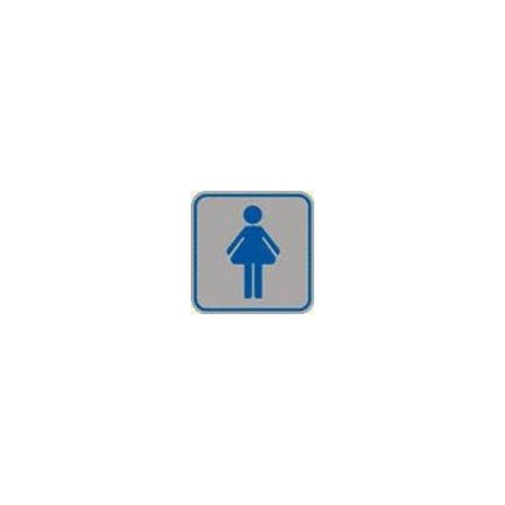 CARTELLO ADESIVO TOILETTE DONNA MIS.165 X 165