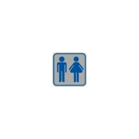 CARTELLO ALLUMINIO  TOILETTE UOMO E DONNA MIS.165 X 165