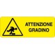 CARTELLO ALLUMINIO ATTENTI AL GRADINO MIS. 330X125