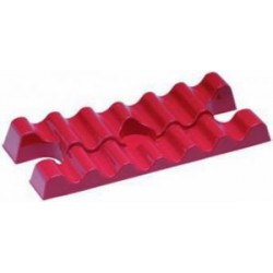 Gocciolatore salvamanichetta in materiale plastico rosso.